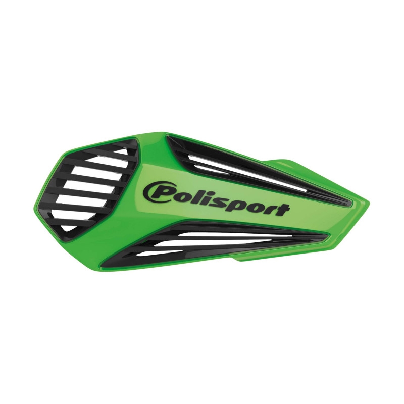 Handguard POLISPORT MX AIR with universal handlebar mounting kit Green05/Black