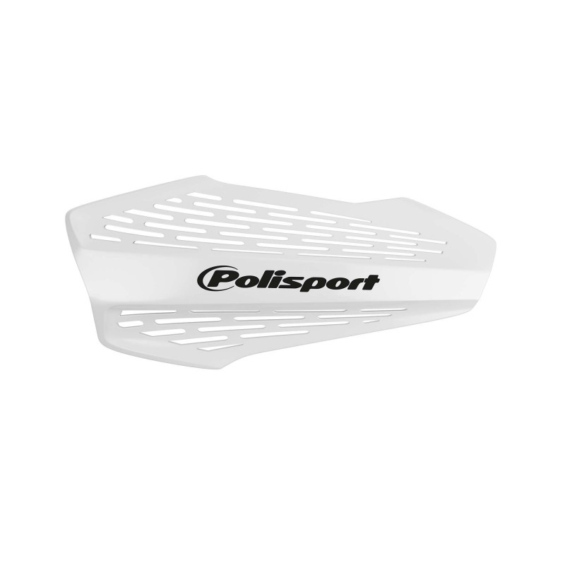 Handguard POLISPORT MX FORCE with universal handlebar mounting kit White