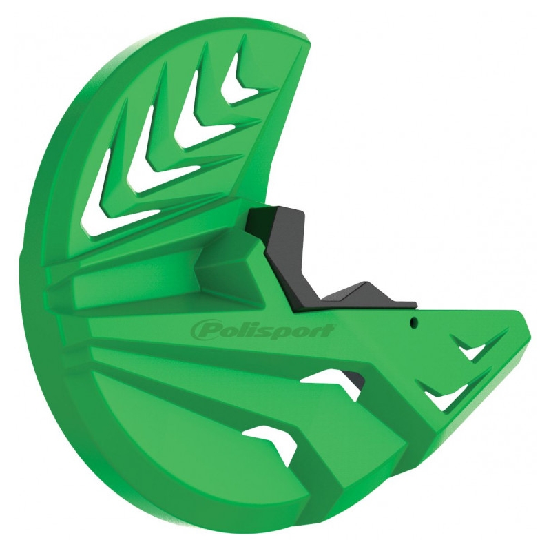 Disk & Bottom Fork Protector POLISPORT PERFORMANCE Black/Green 05 for KAWASAKI KX 250 (F) 4T 2021-2026, KAWASAKI KX 450 (F) 2019-2026