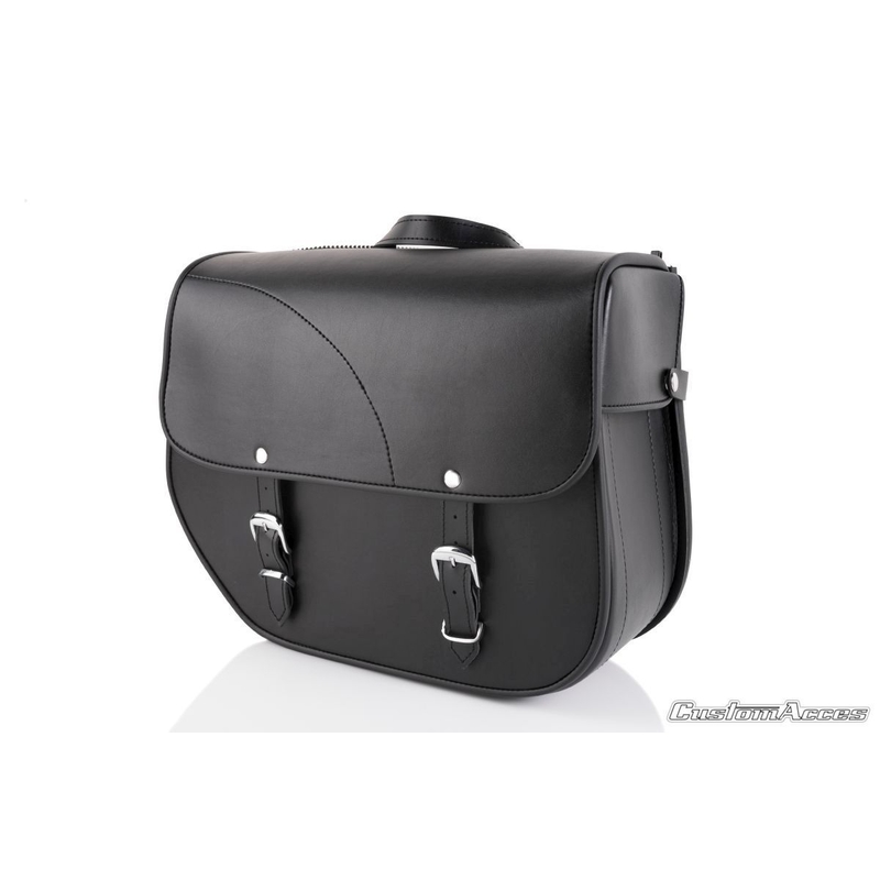 Leather saddlebag CUSTOMACCES SANT LOUIS black right