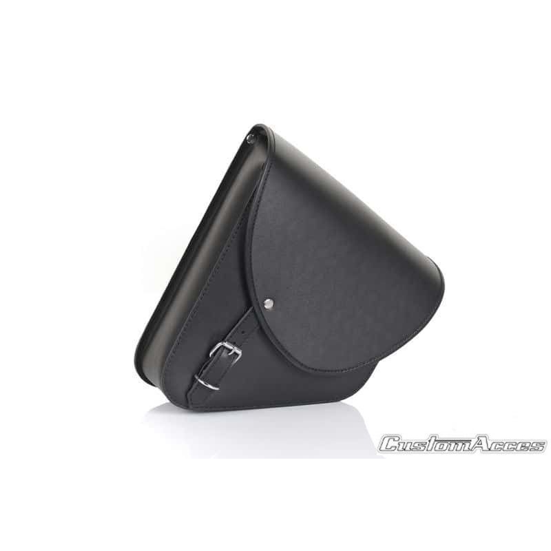 Leather saddlebag CUSTOMACCES BARCELONA black right