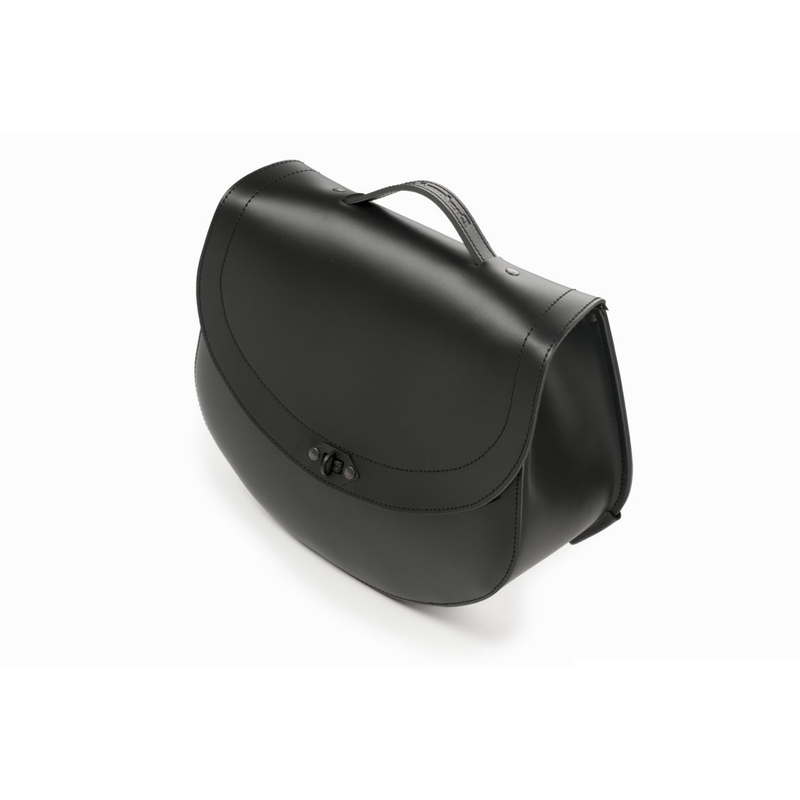 Leather saddlebag CUSTOMACCES HD black right