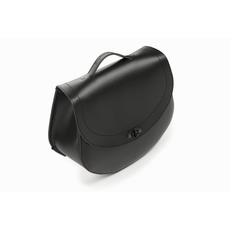 Leather saddlebag CUSTOMACCES HD black right