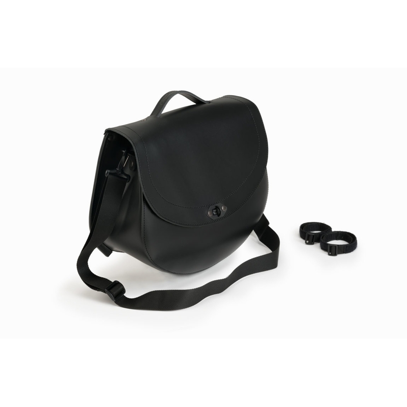 Leather saddlebag CUSTOMACCES HD black right