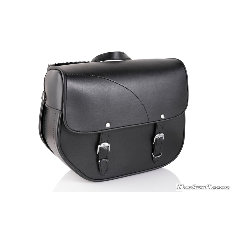 Leather saddlebag CUSTOMACCES SANT LOUIS black