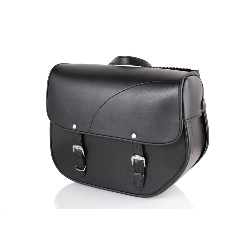Leather saddlebag CUSTOMACCES SANT LOUIS black