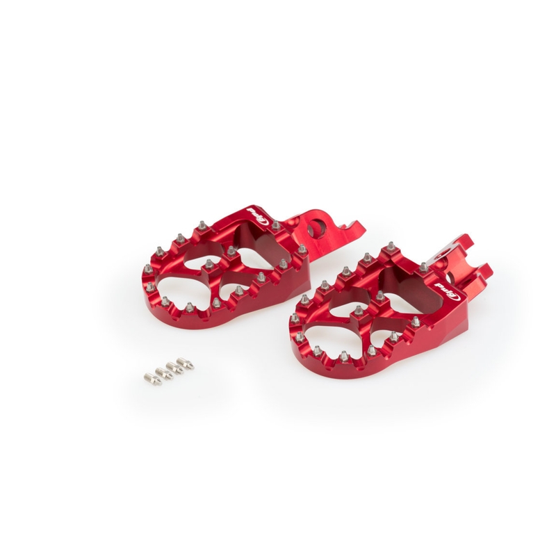 Footpegs PUIG OFF-ROAD red