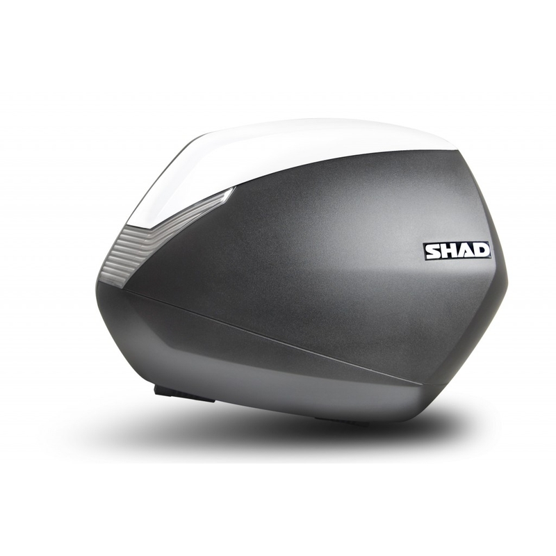 Side cases with color cover SHAD SH36 White (pair) with PREMIUM lock