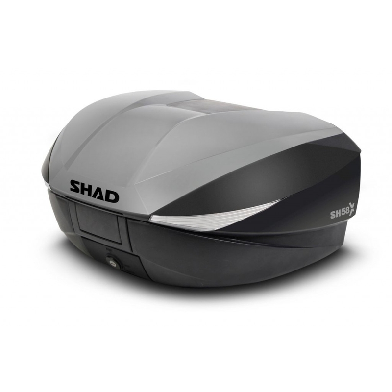 Top case with color cover SHAD SH58X New titanium with PREMIUM lock
