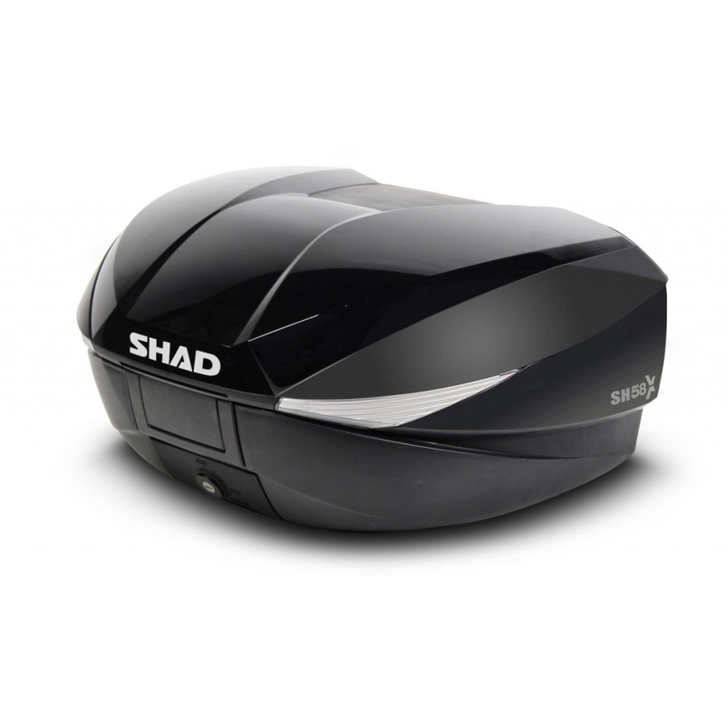 Top case with color cover SHAD SH58X Black metal with PREMIUM lock
