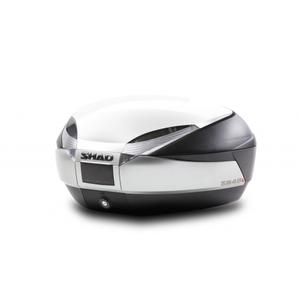 Top case with color cover SHAD SH48 White with PREMIUM SMART lock