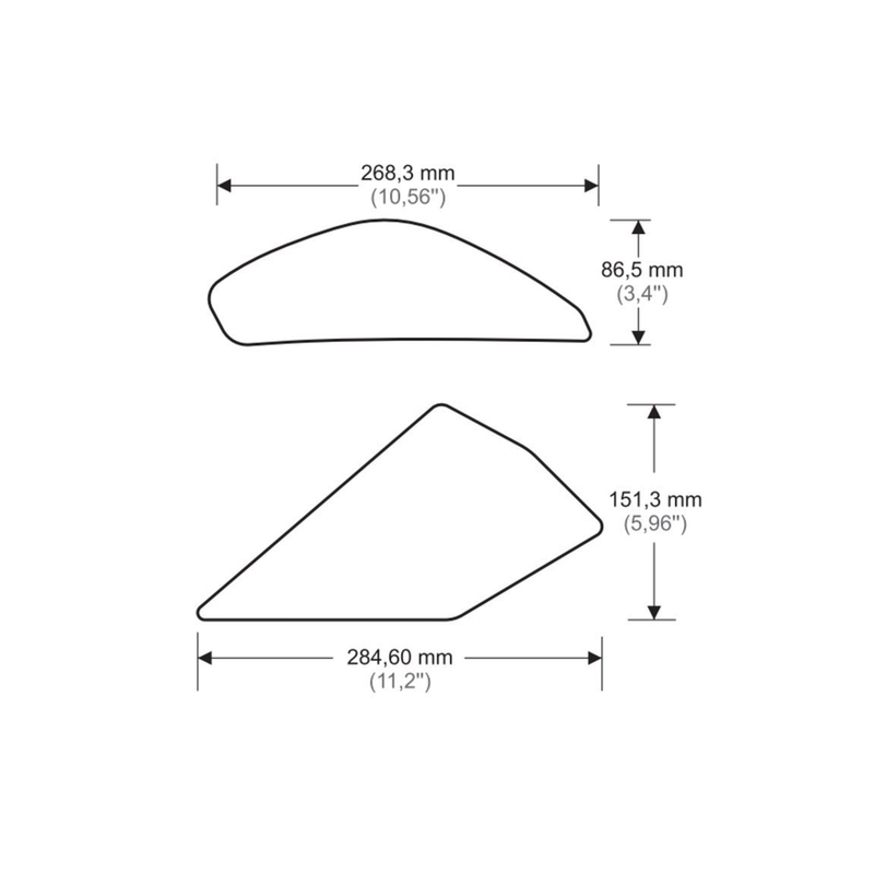 Tank side protectors PUIG ANTI-SLIP black