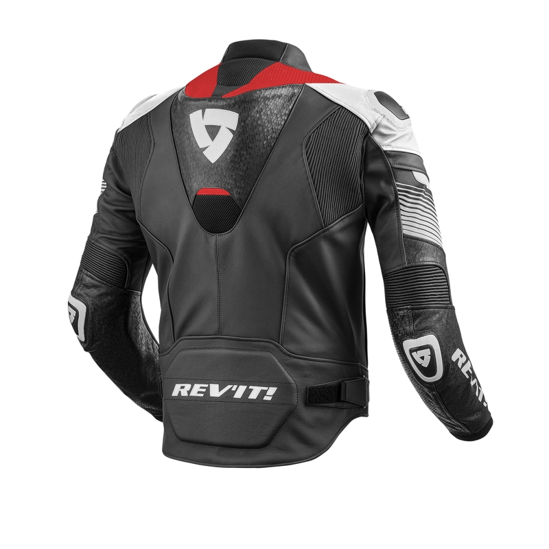 Skórzana kurtka motocyklowa Revit Spitfire biało-czerwona wyprzedaż