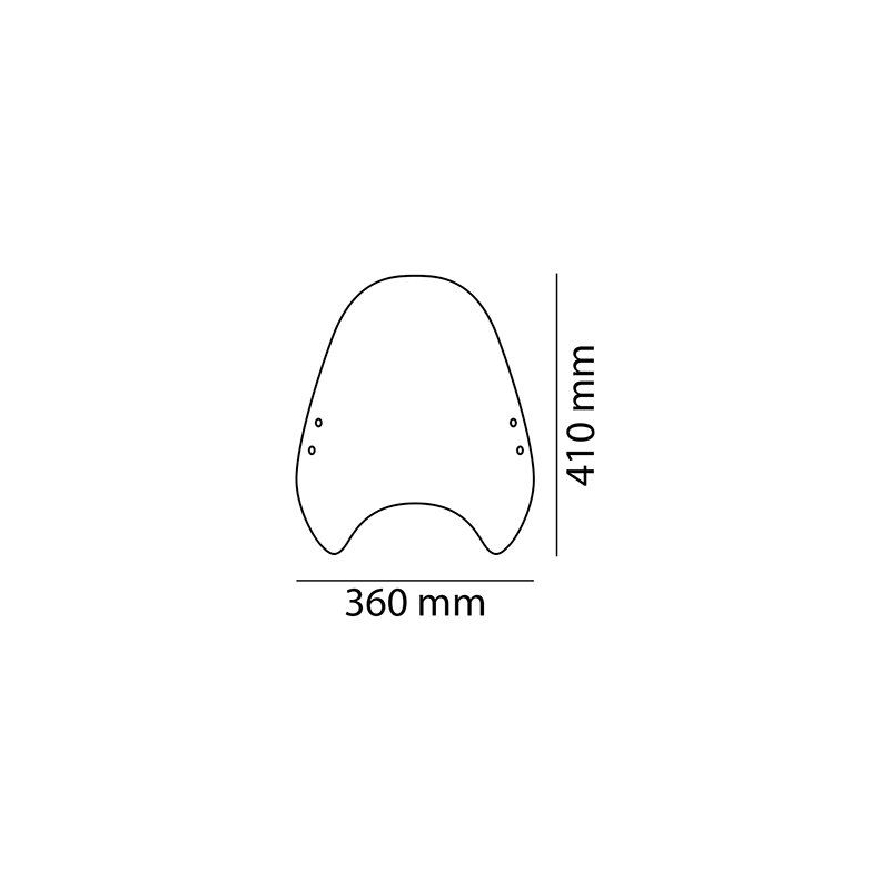 Windshield PUIG CUSTOM II transparent universal