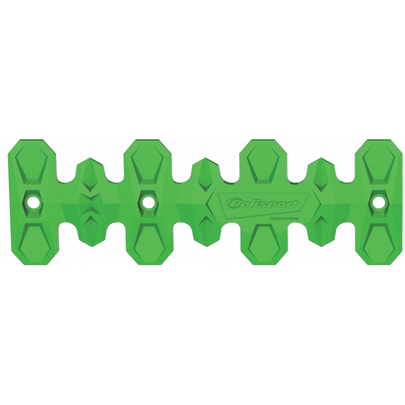Exhaust head pipe guard POLISPORT ARMADILLO short green