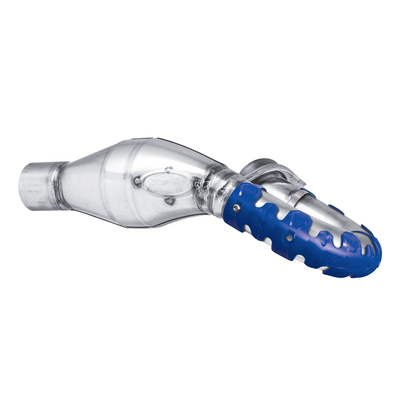 Exhaust head pipe guard POLISPORT ARMADILLO long blue