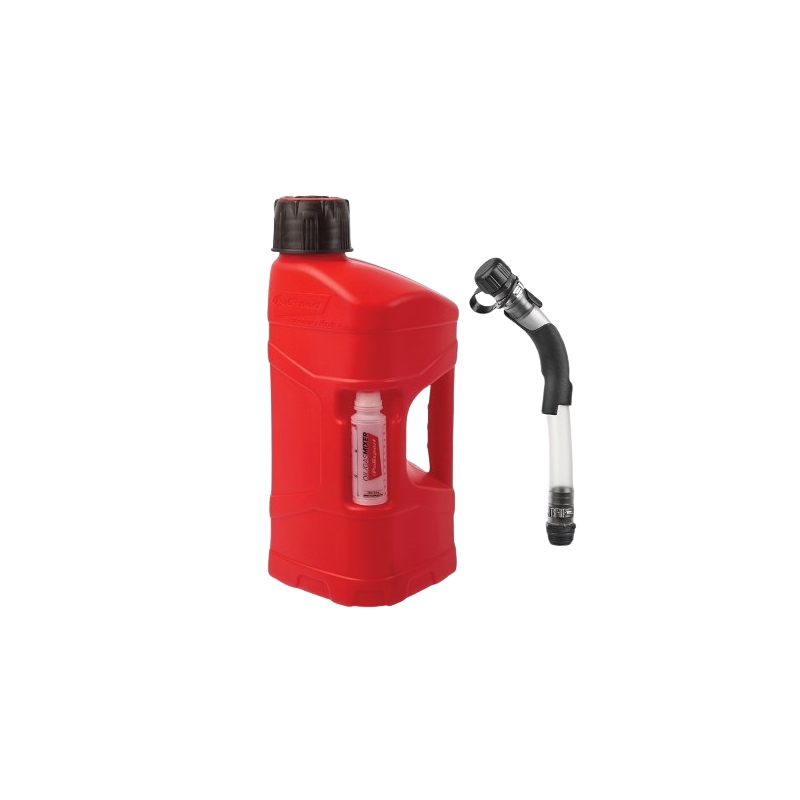 Utility can POLISPORT PROOCTANE 10 l with standard cap + 100 ml mixer + hose clear red