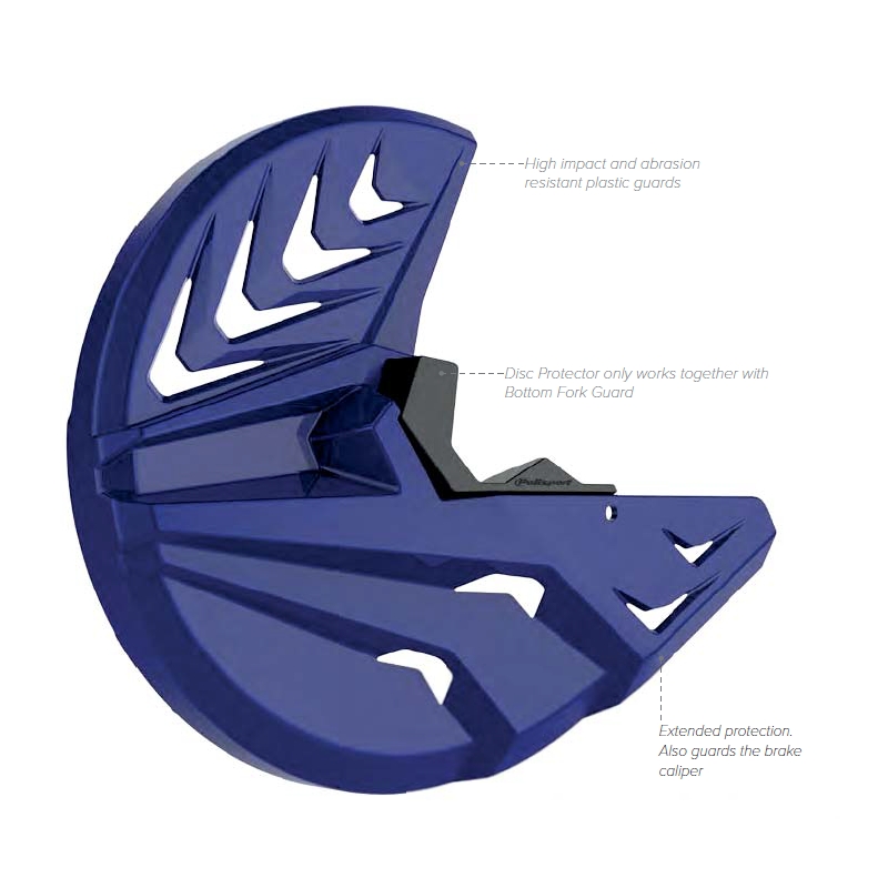 Disc & bottom fork protector POLISPORT PERFORMANCE red CR 04/black