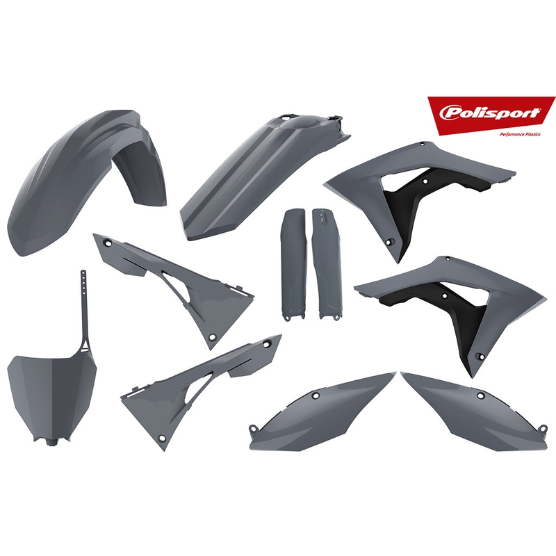 Plastic body kit POLISPORT grey for HONDA CRF 450 R 2017-2018, HONDA CRF 250 R 2018-2018