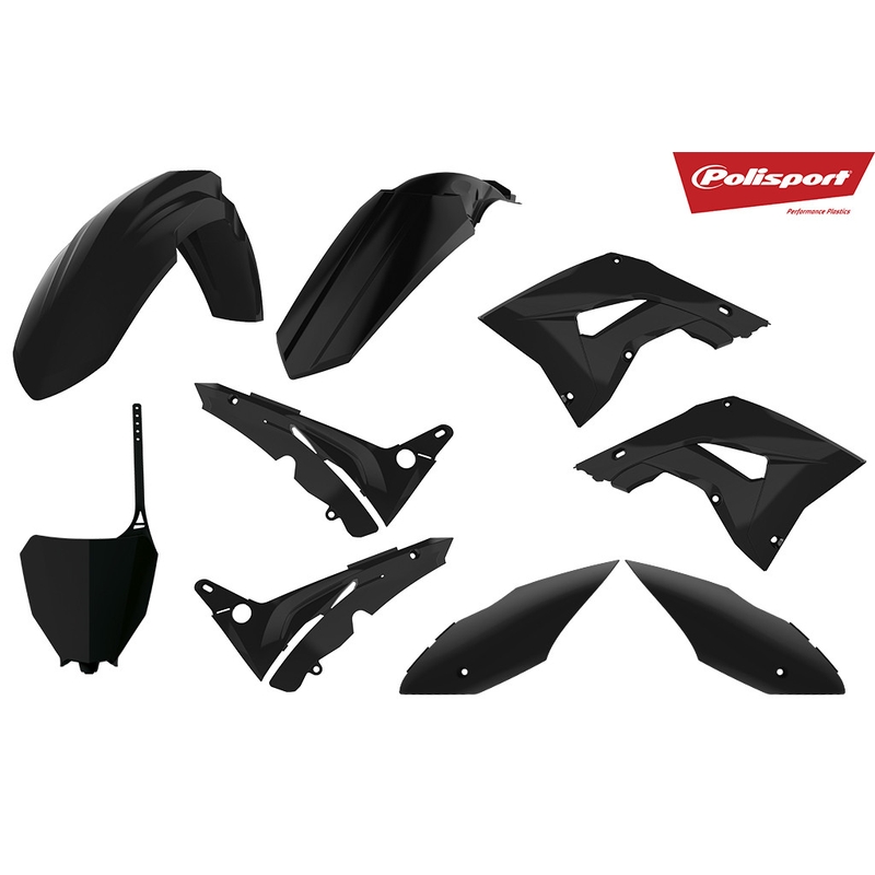 Plastic body kit POLISPORT restyling black for HONDA CR 125 R 2002-2007, HONDA CR 250 R 2002-2007