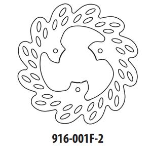 Brake disc GOLDFREN 916-001F-2 front 190 mm