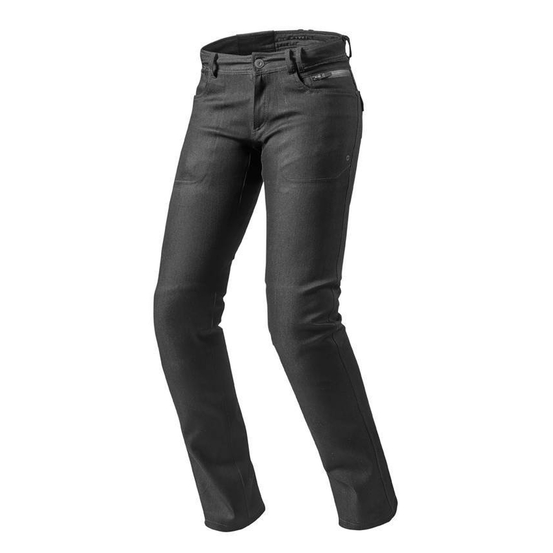 Damskie jeansy motocyklowe Revit Orlando H2O RF czarne wyprzedaż
