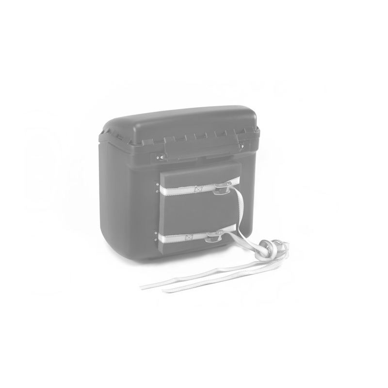 Top box PUIG MAXI BOX red with lock and attached with straps