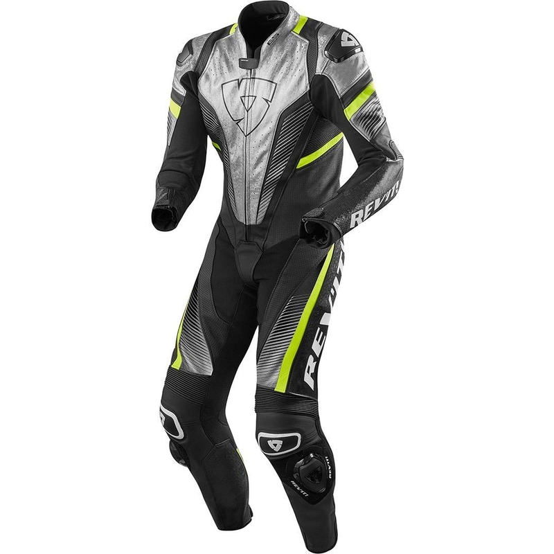 Jednoczęściowy kombinezon motocyklowy Revit Spitfire srebrno-fluo żółty
