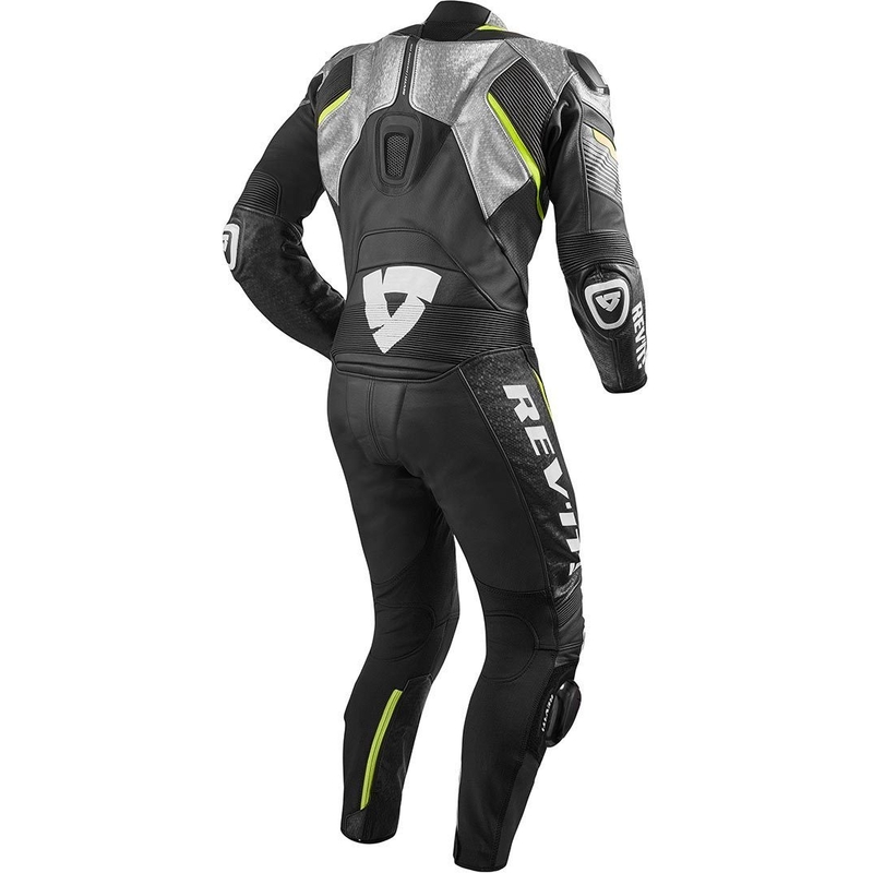 Jednoczęściowy kombinezon motocyklowy Revit Spitfire srebrno-fluo żółty