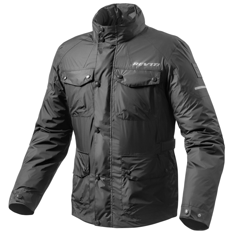 Moto kurtka przeciwdeszczowa Revit Quartz H2O czarna