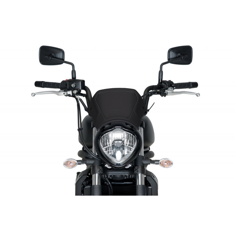 Windshield PUIG FRONTAL PLATE black aluminium