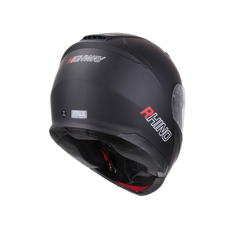Kask szczękowy motocyklowy Rhino Highway czarny matowy + Pinlock