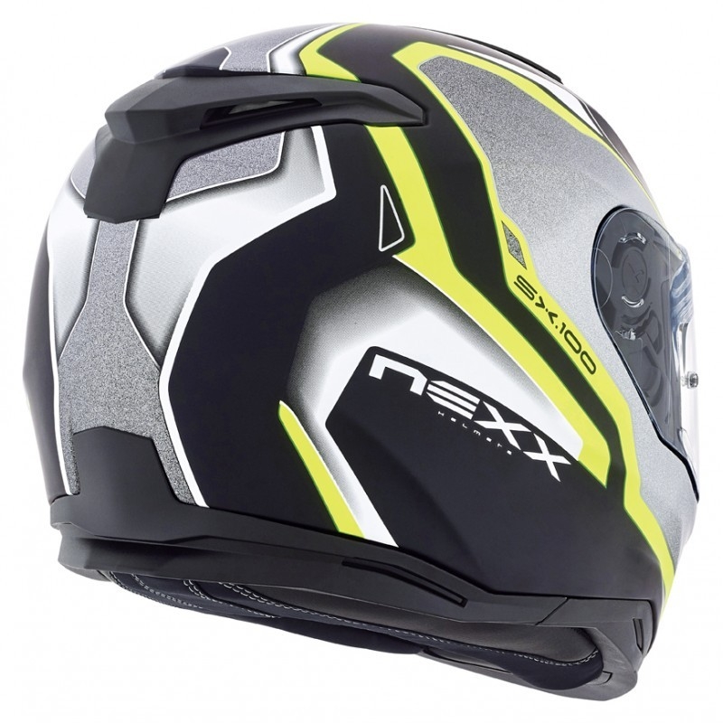 Integralny kask motocyklowy Nexx SX 100 Blast czarno-szaro-fluo żółty wyprzedaż