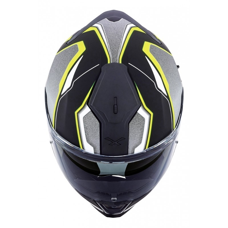 Integralny kask motocyklowy Nexx SX 100 Blast czarno-szaro-fluo żółty wyprzedaż