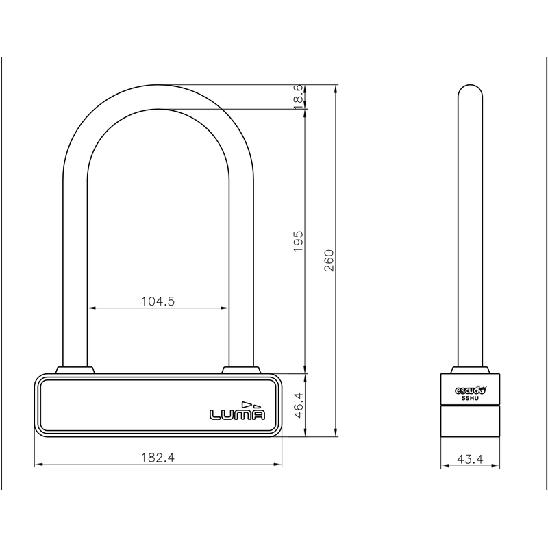 Lock LUMA ESCUDO 55 175x245 white