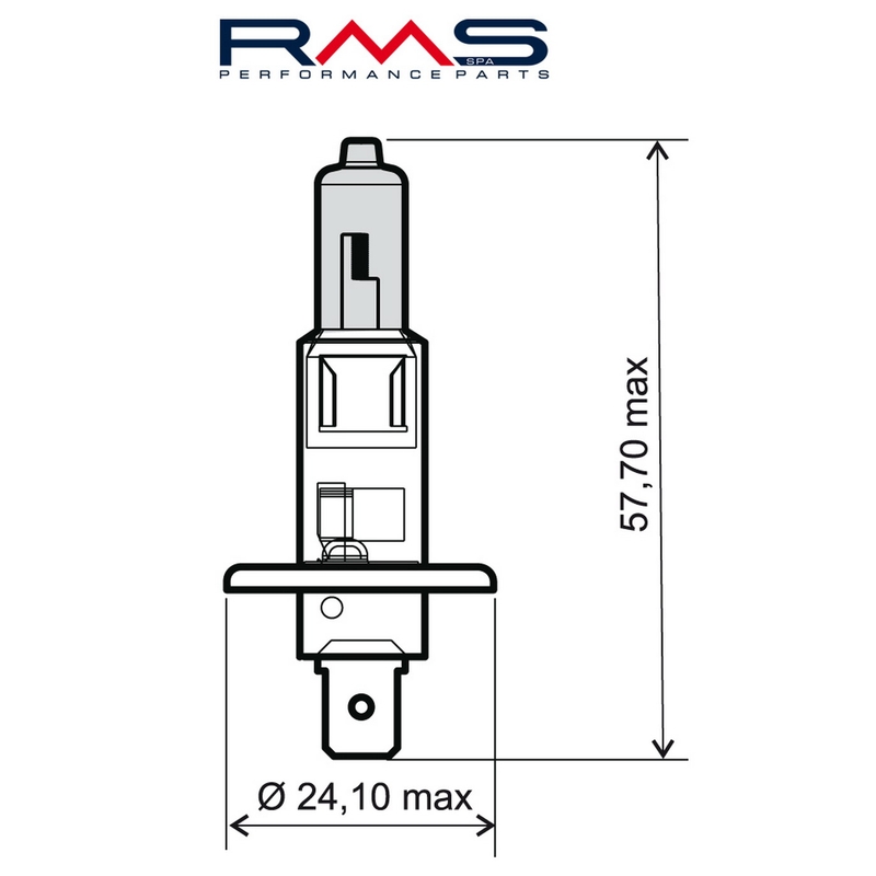 Bulb RMS 12V 55W, H1 white