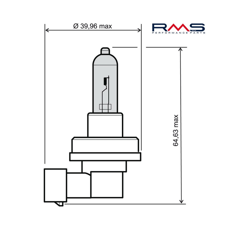 Bulb RMS 12V 35W, H8 blue