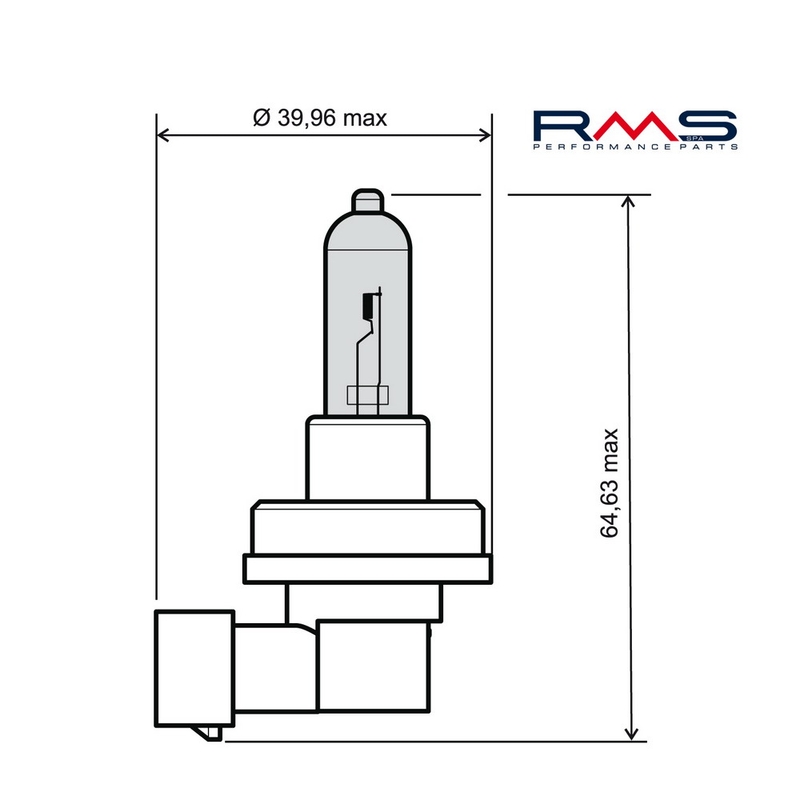 Bulb RMS 12V 55W, H11 white