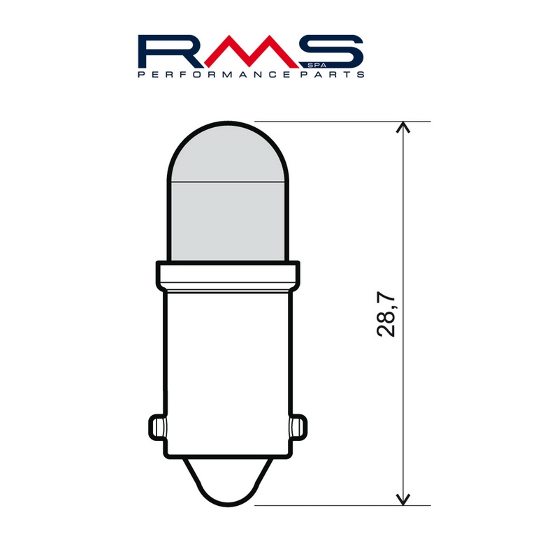 Bulb RMS Led 12V, BA9S blue