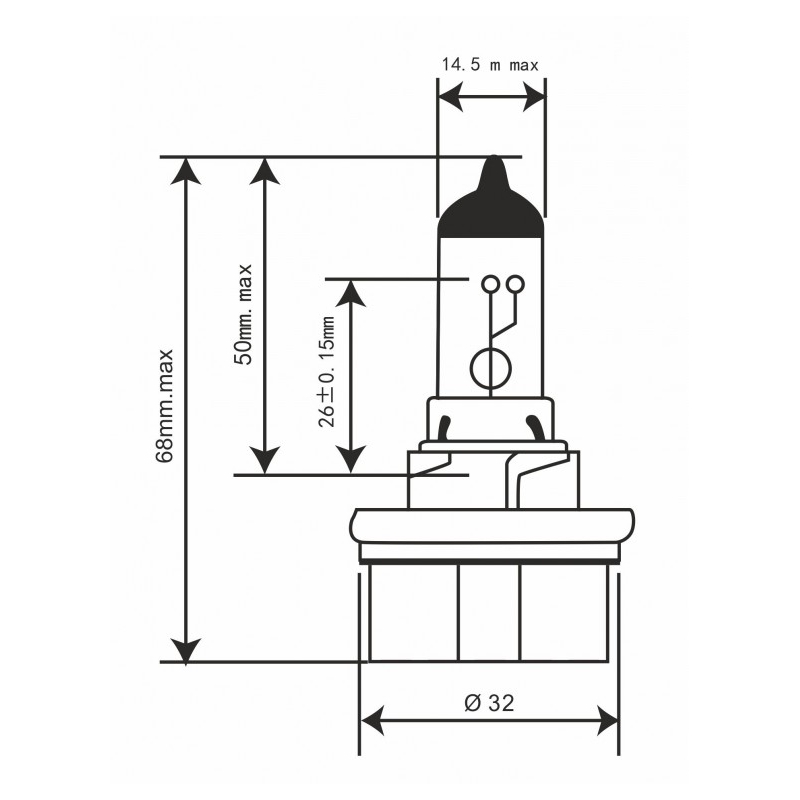 Bulb RMS 12V 35/30W, HS5 white