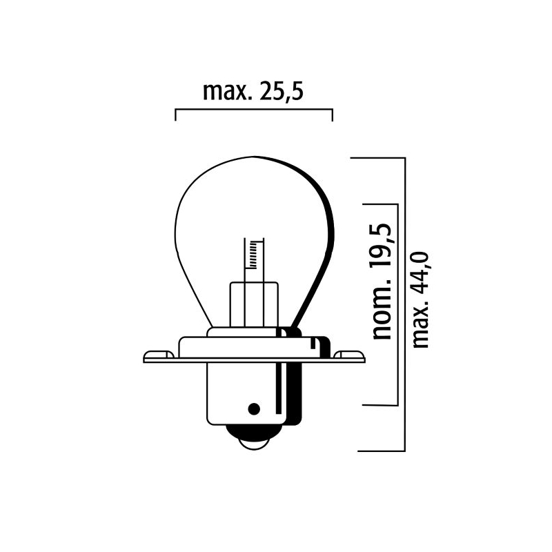 Bulb RMS FLOSSER 6V 15W sb 25 p26s