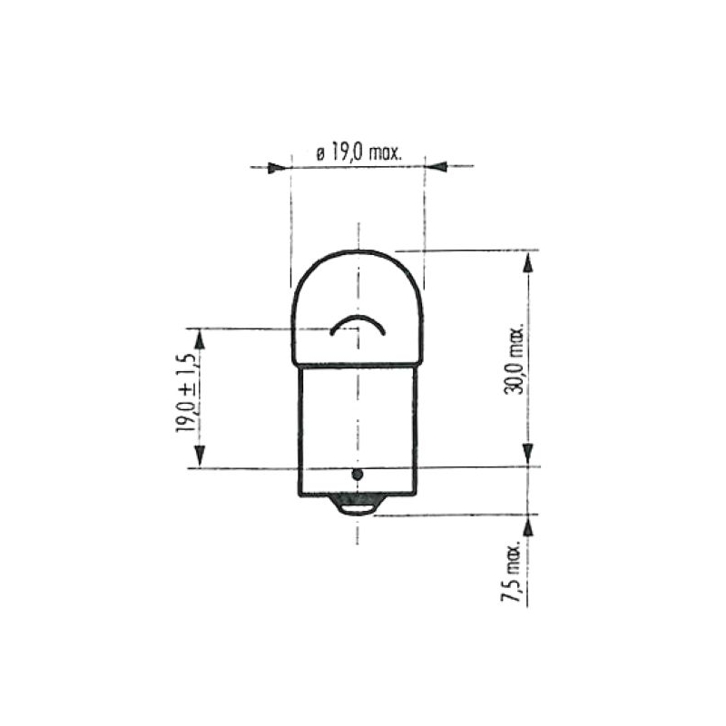 Bulb RMS FLOSSER white 6V 10W ba15s