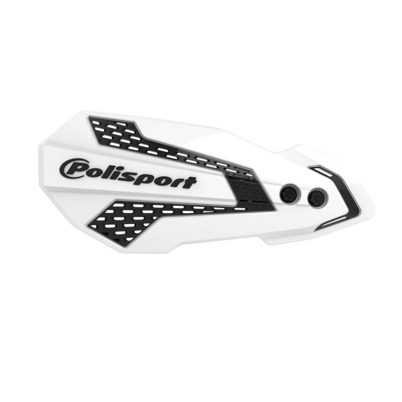 Handguard POLISPORT MX FLOW with mounting system white/black