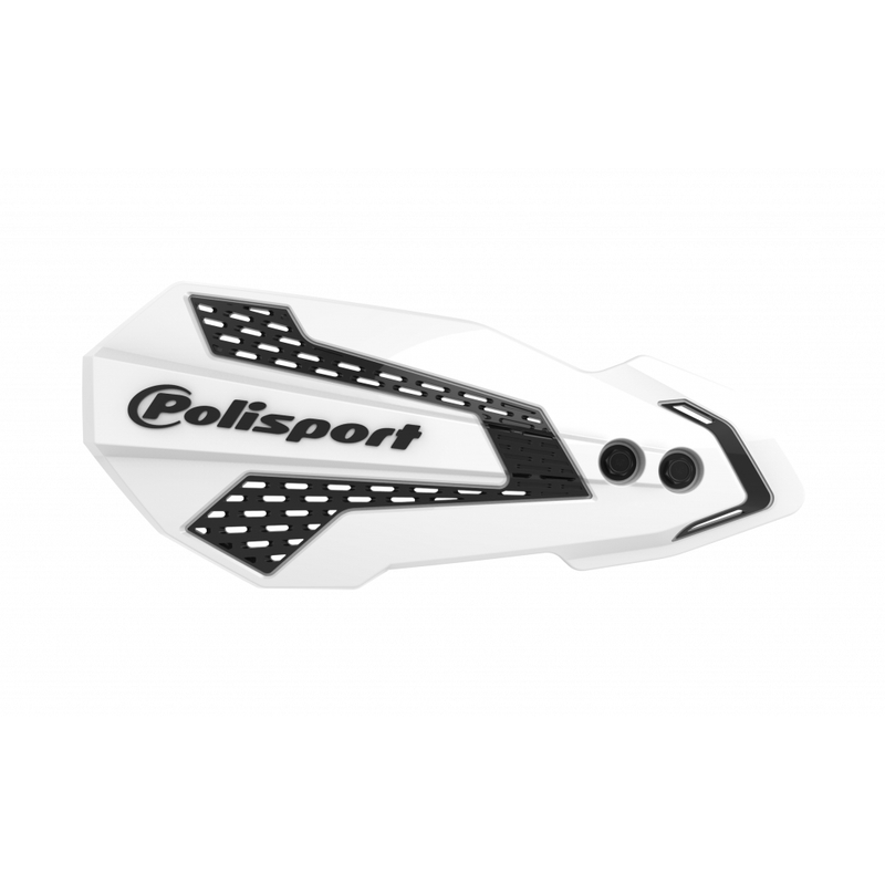 Handguard POLISPORT MX FLOW with mounting system White/black