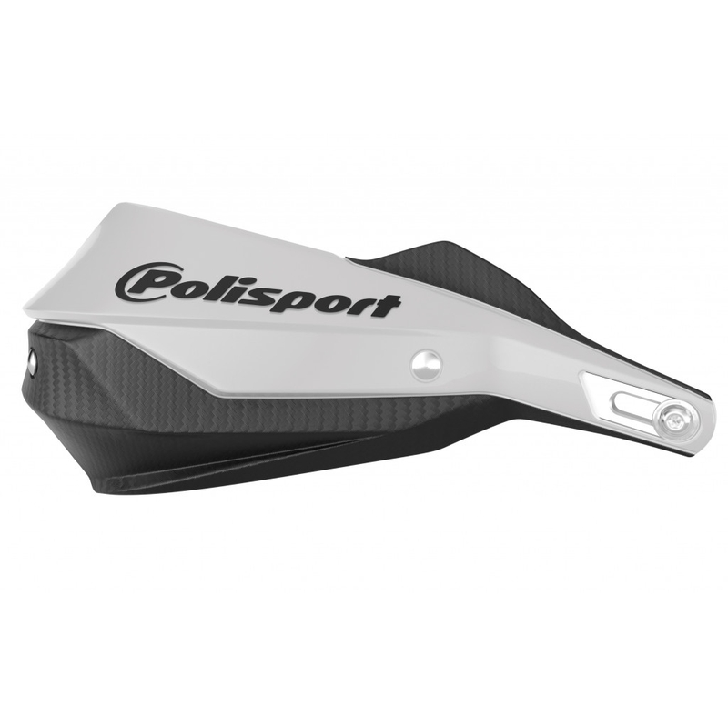 Handguard POLISPORT TRAIL BLAZER with universal mounting kit White/black