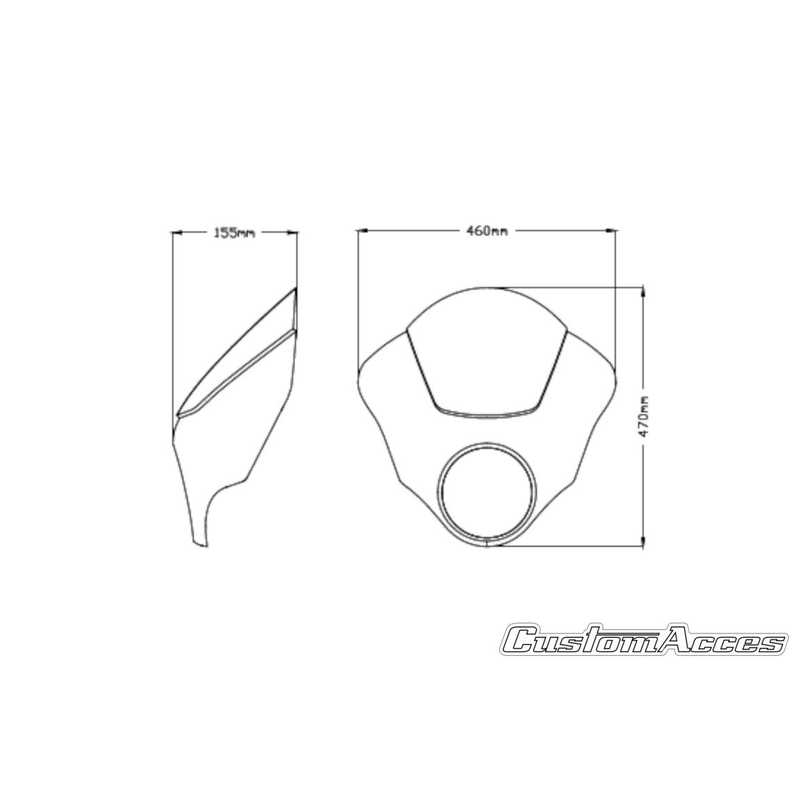 Semifairing PUIG DARK NIGHT dark smoke for HARLEY DAVIDSON XL 883 Sportster 2009-2020