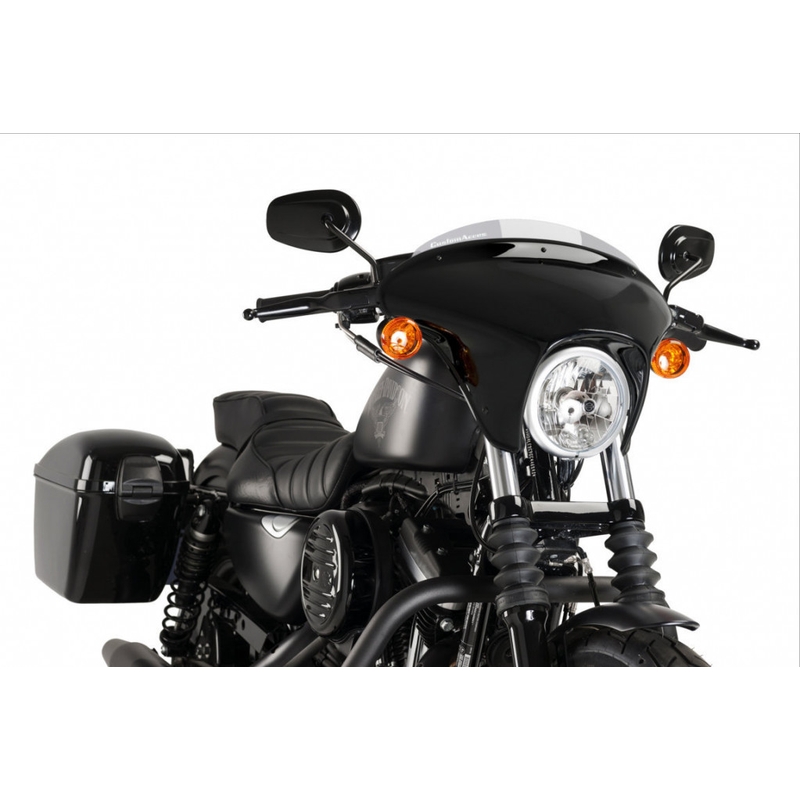 Windscreen PUIG BATWING SML smoke short for HARLEY DAVIDSON XL 883 Sportster 2009-2020, HARLEY DAVIDSON XL 883 N Sportster Iron 2009-2020