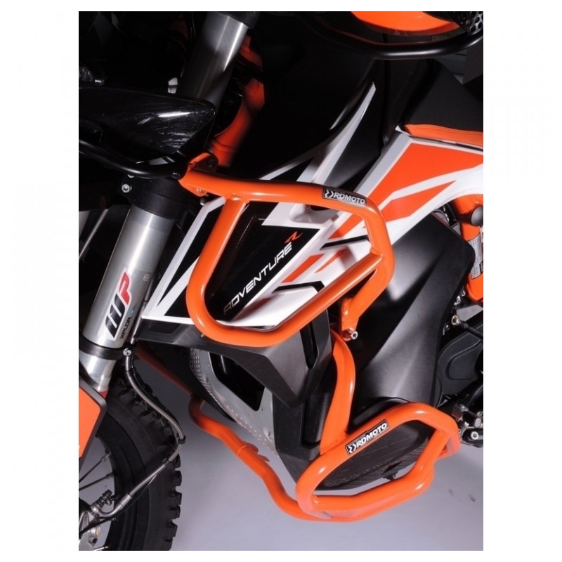Engine guards RDMOTO orange upper + lower