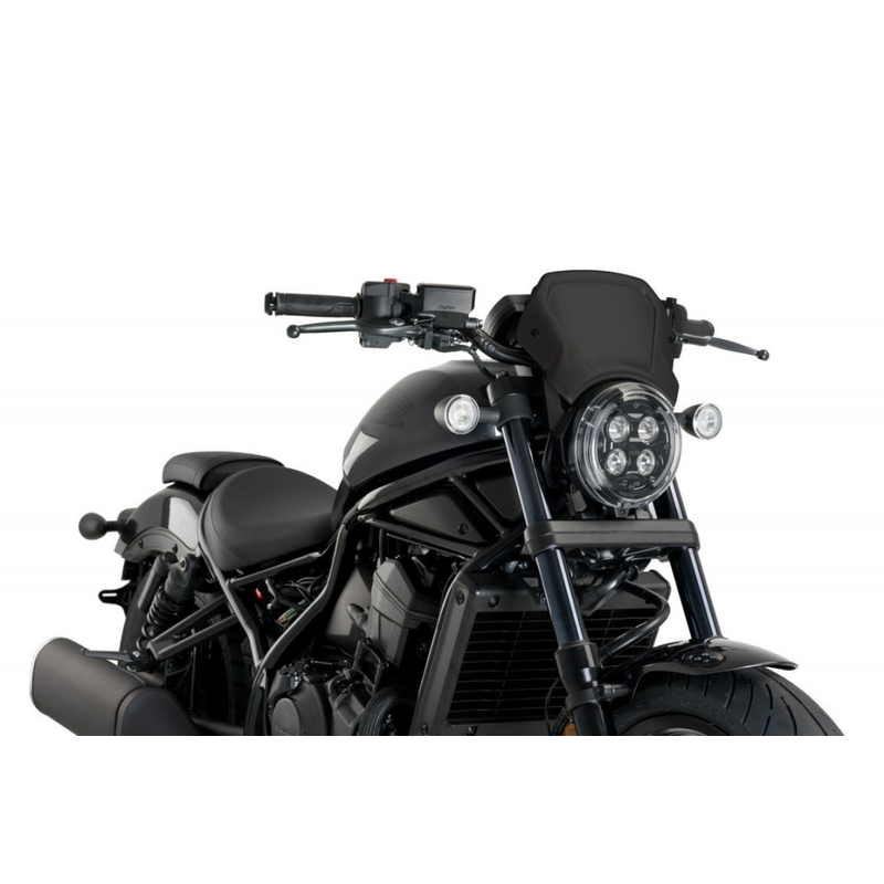 Windshield PUIG FRONTAL PLATE black aluminium
