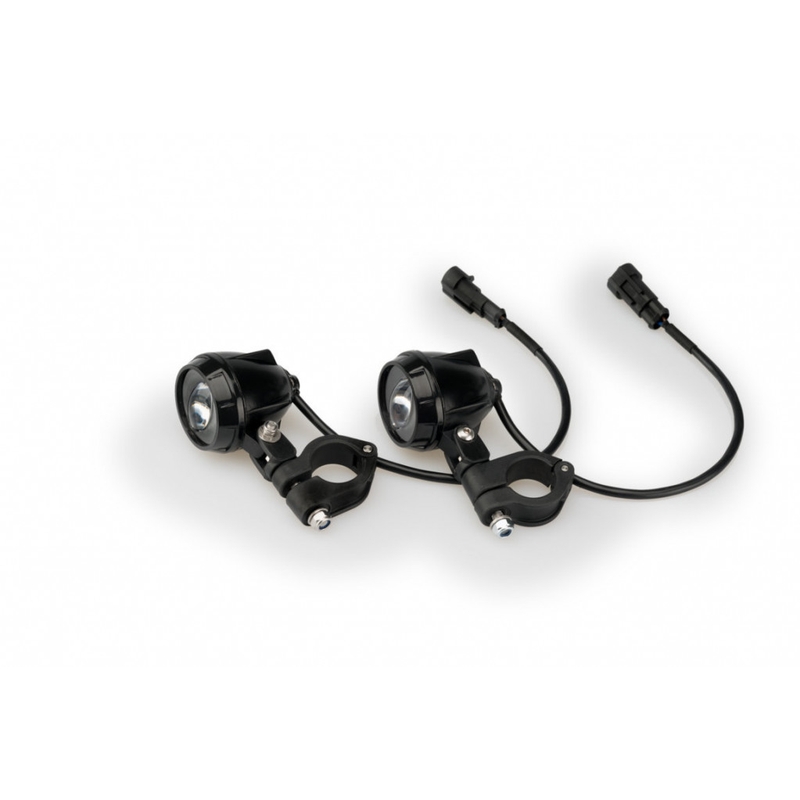Auxiliary LED lights PUIG BEAM 2.0 black homologated, set